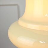 Suspension mid-century en laiton jaune et verre, italie
