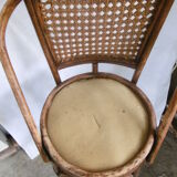 Rattan bar top stool