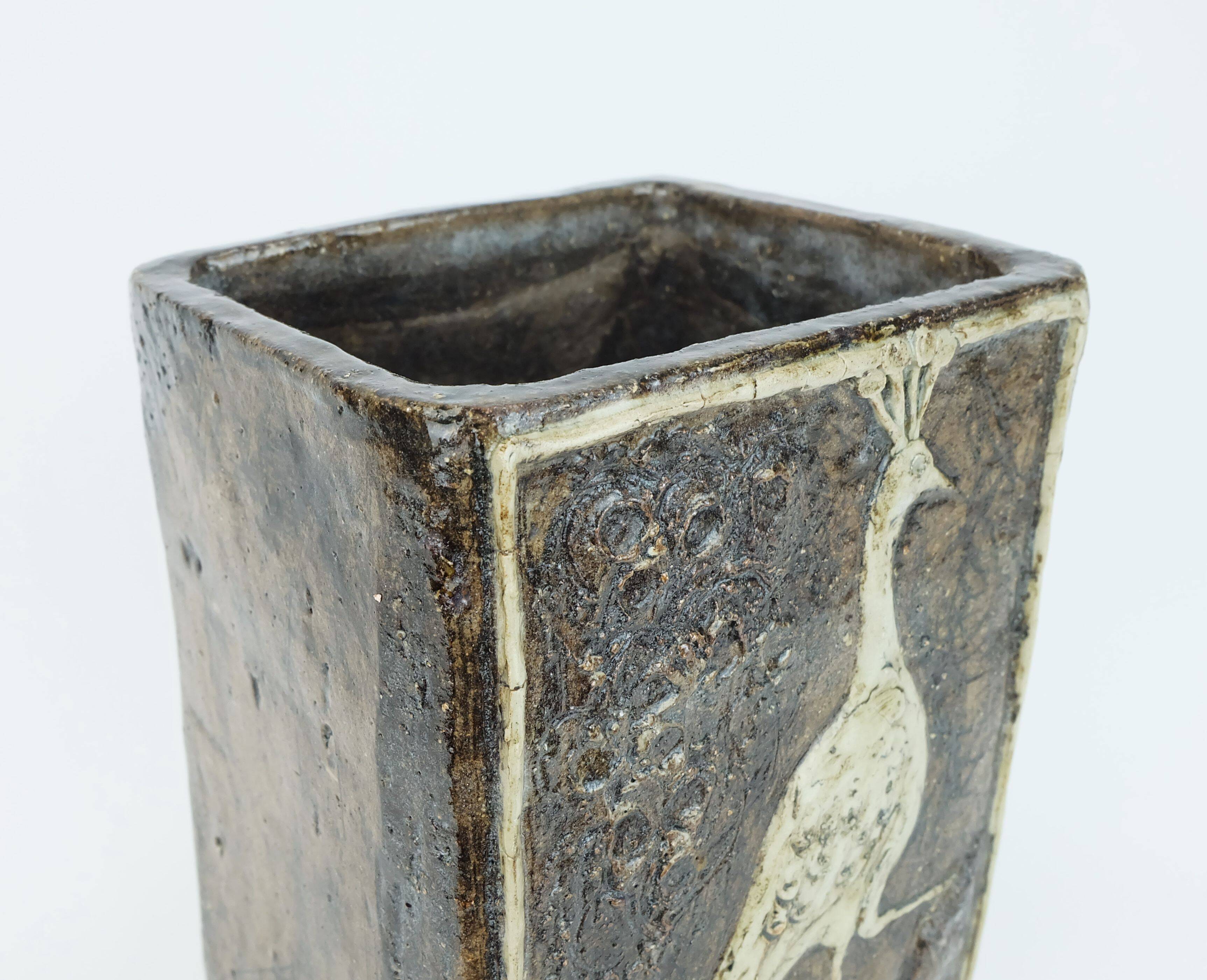 large VASE turid mjelve norwegian studio pottery 1970s