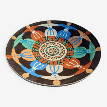 Glazed terracotta dish