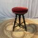 Blackened wooden piano stool Napoleon lll style