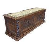 Oak chest bench