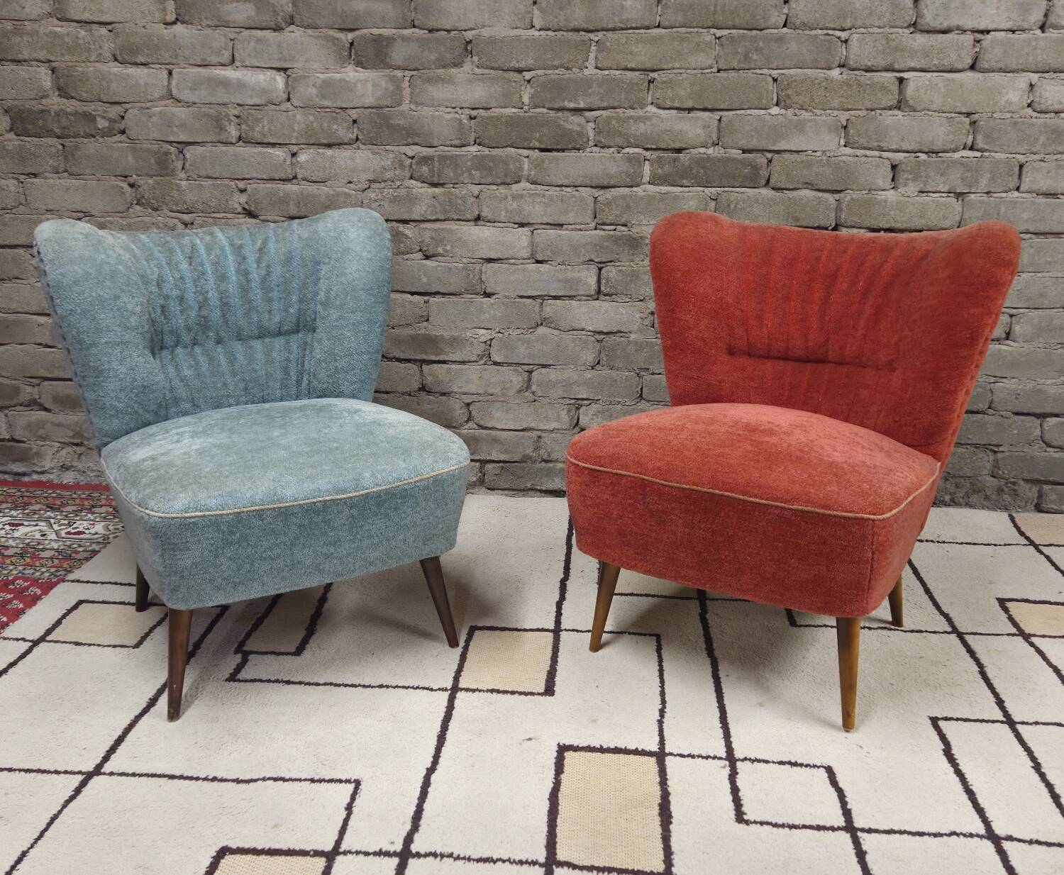Pair of cocktail armchairs 1960