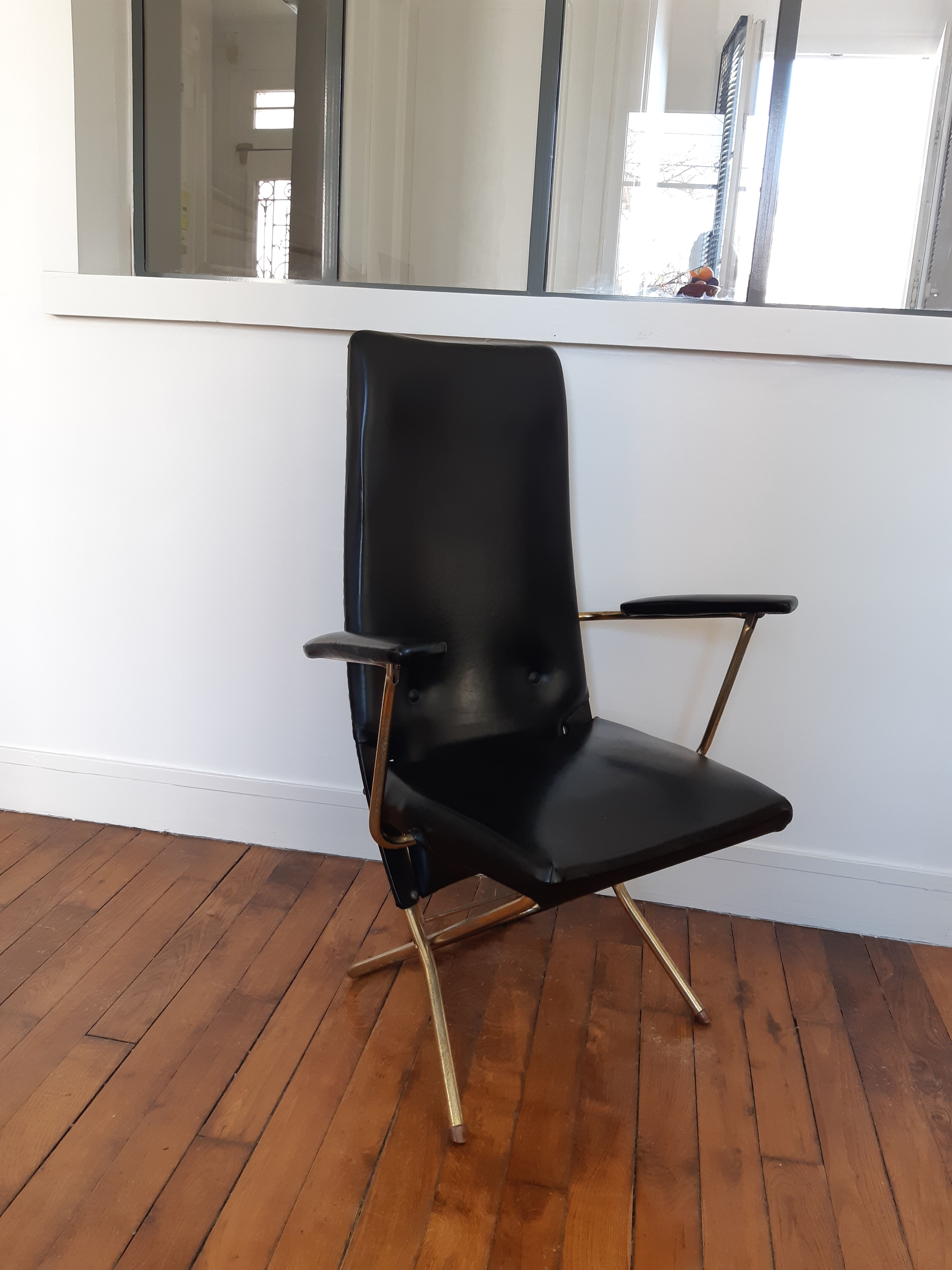 Black vintage armchair