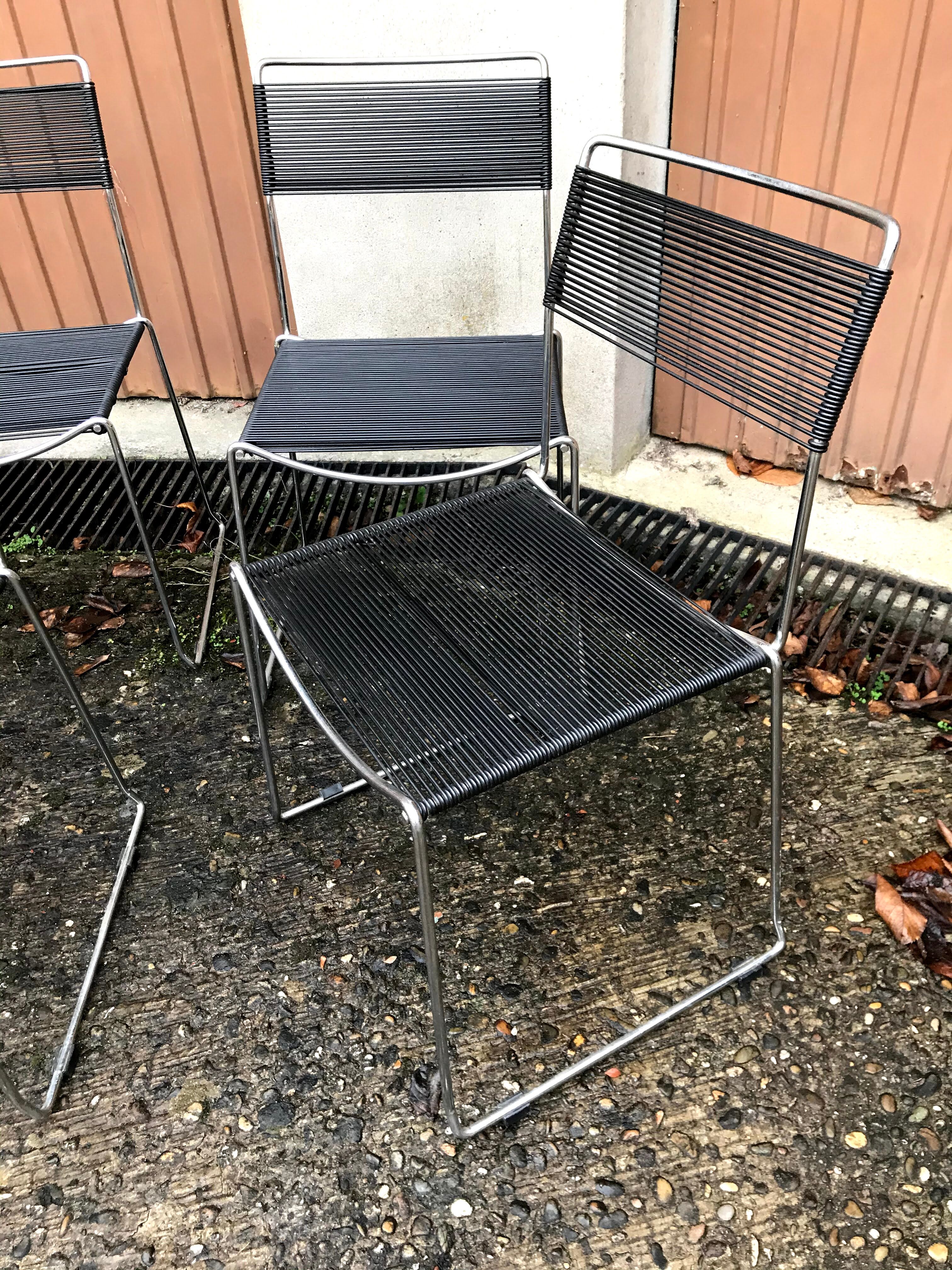 Vintage scoubidou or spaghetti chairs 60s