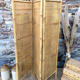 Paravent vintage en rotin et bambou