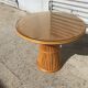Dining table, rattan and glass