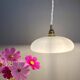 Vintage lampshade pendant light in blue opaline