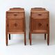 Pair of Amsterdamse School nightstands by J.J. Zijfers