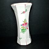 Octagonal ceramic vase KG LUNEVILLE Hand-painted floral street lamp decor