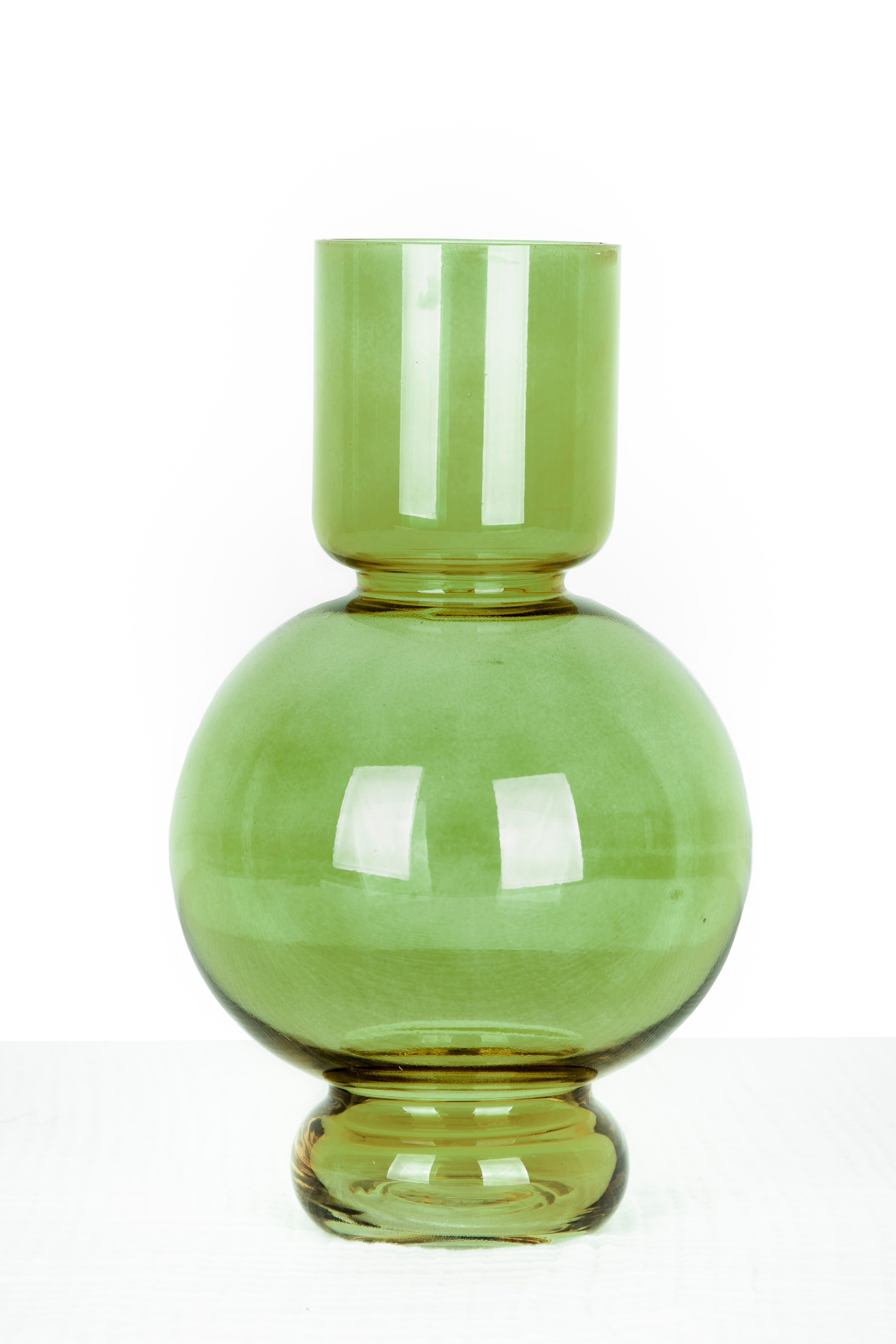 Green ball vase height 25,5cm
