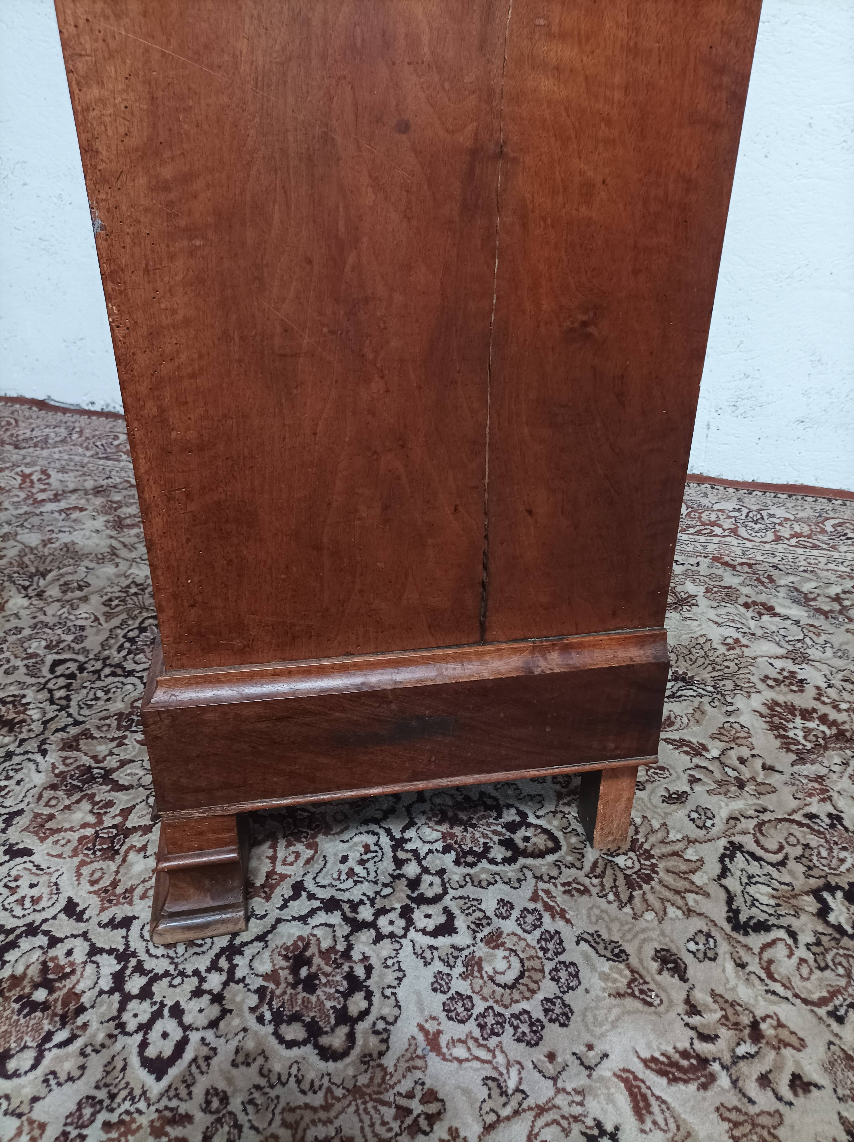 Louis Philippe secretary in oak and burr walnut