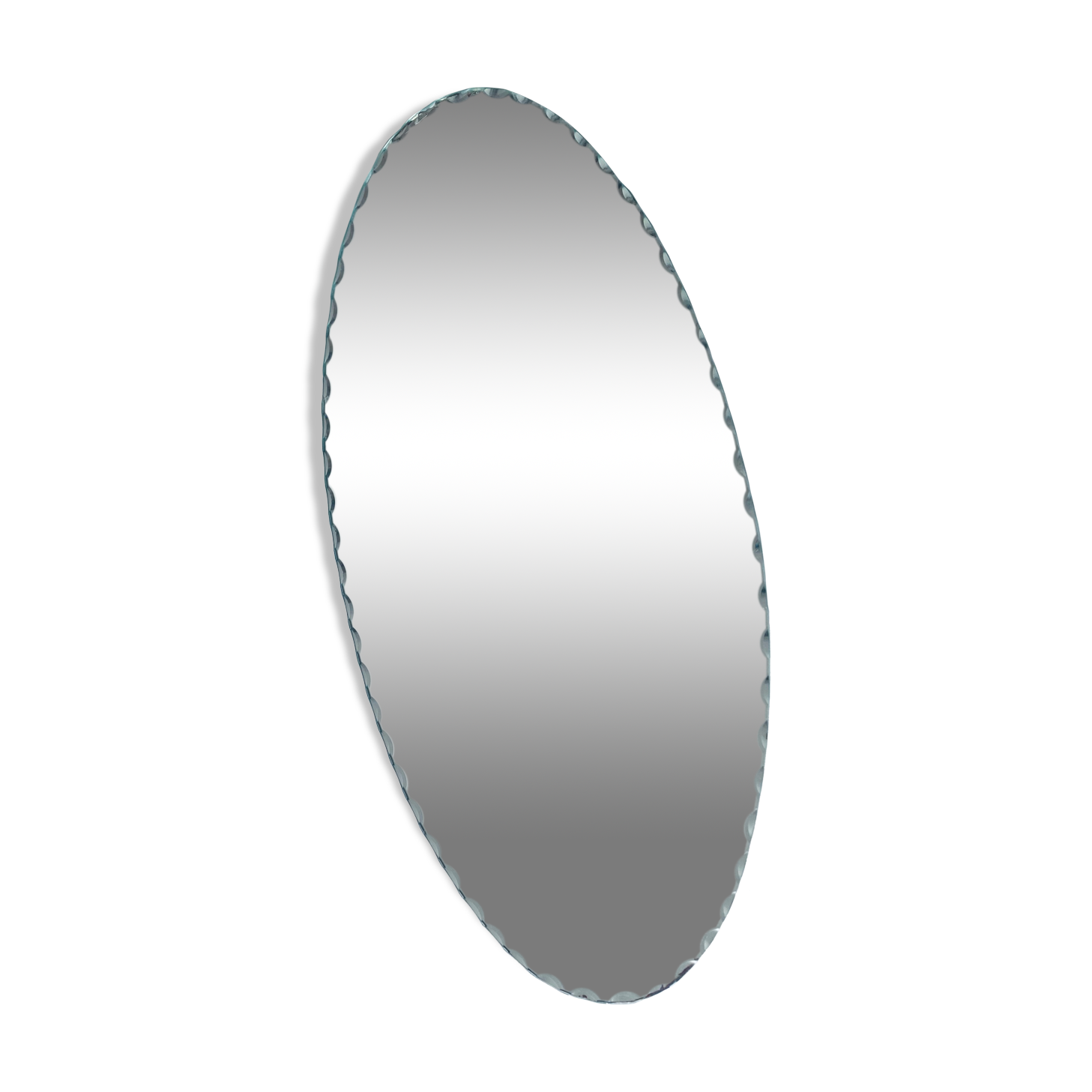 Oval beveled mirror 50x25cm