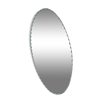 Oval beveled mirror 50x25cm