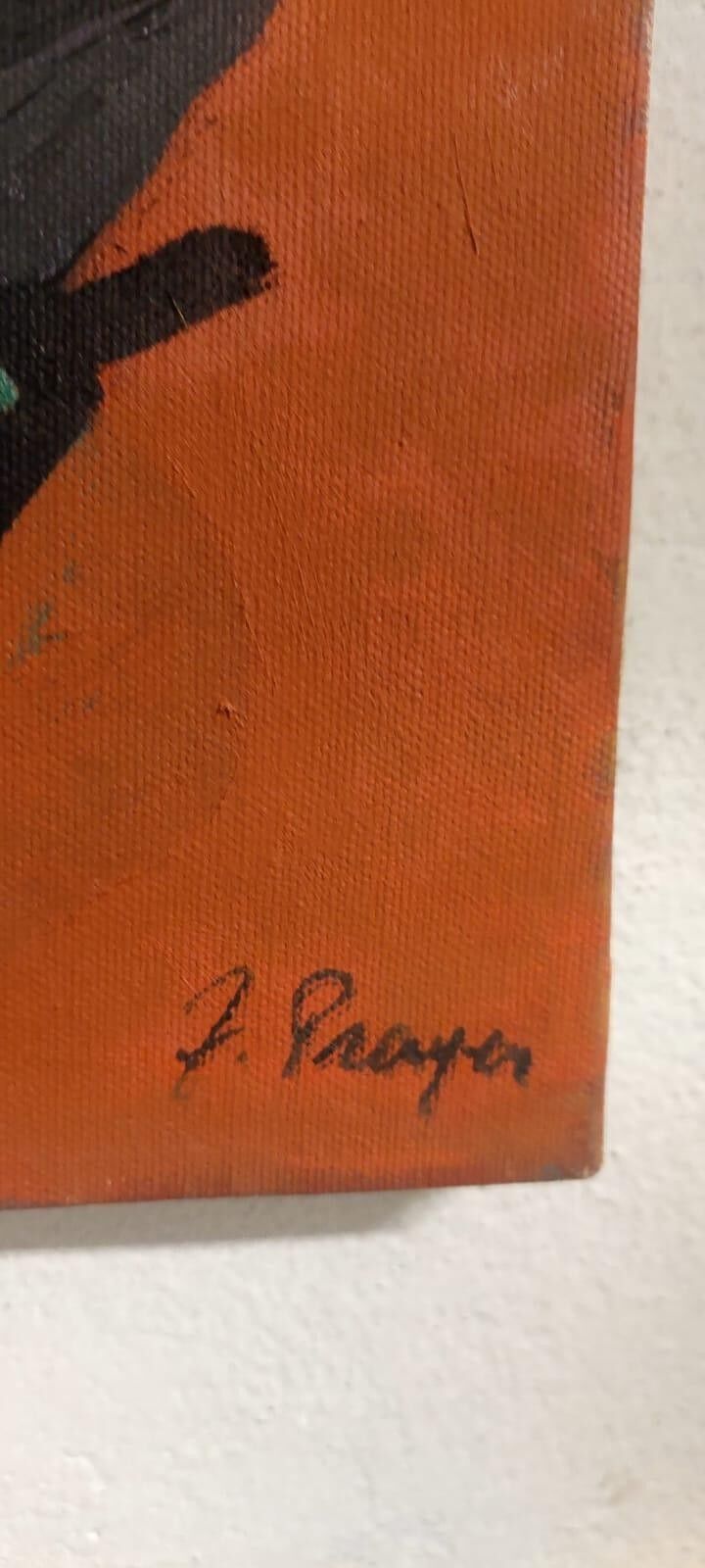 Oil painting still life Franco Prayer (1924) 60x50 cm