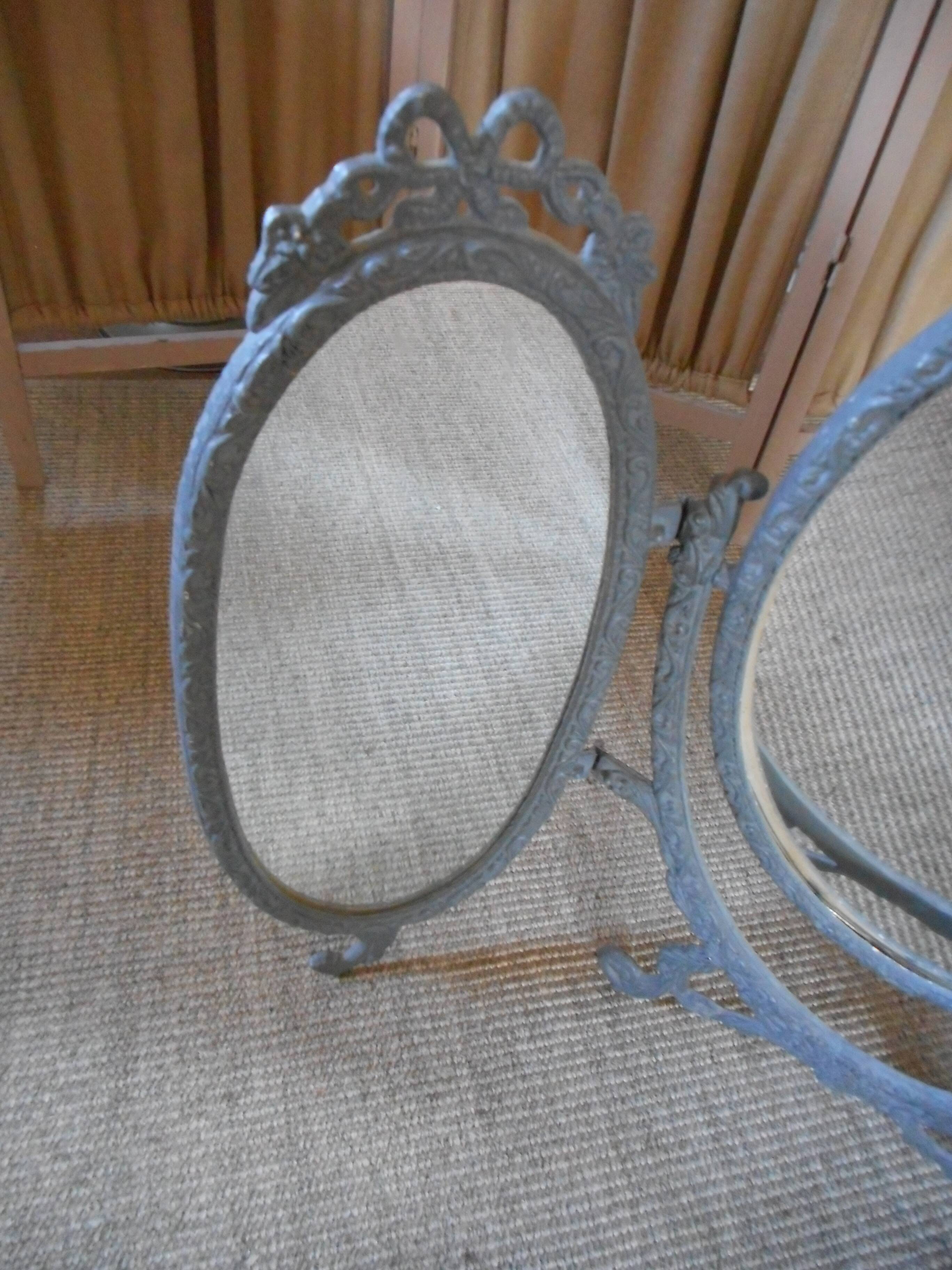 triptych psyche mirror to place on table or dressing table