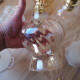 Set of 7 vintage glass globe pendants