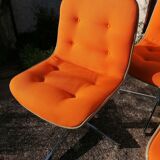 Set of 4 vintage Steelcase Strafor office chairs by Randall Buck.