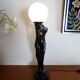 Lampe danseuse nue design 70's 80's- art déco globe boule
