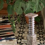 Console vis de pressoir monté en sellette en bois 1940