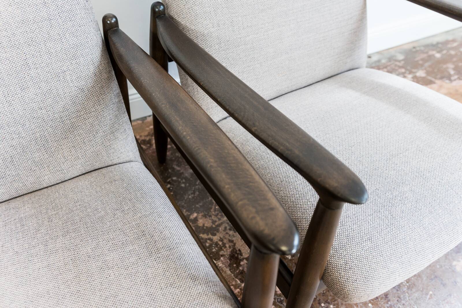 Kvadrat Customizable Pair Of Restored Mid Century Armchairs, 1960's