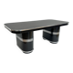 New York Desk in Black Lacquered Metal & Linoleum from Mauser, Germany, 1950