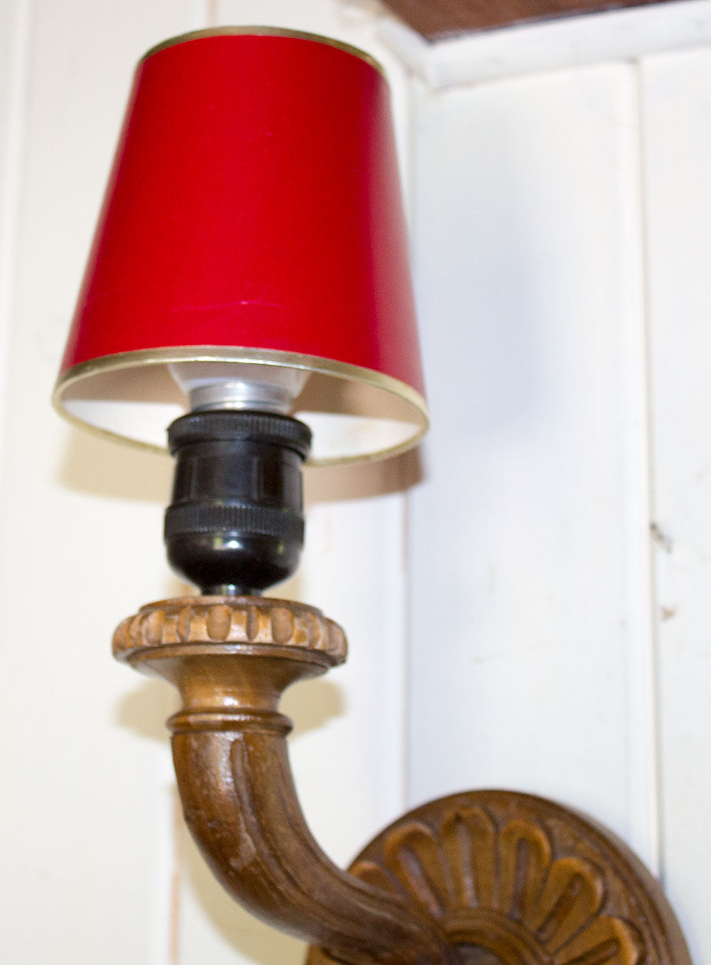 Old carved wooden sconce