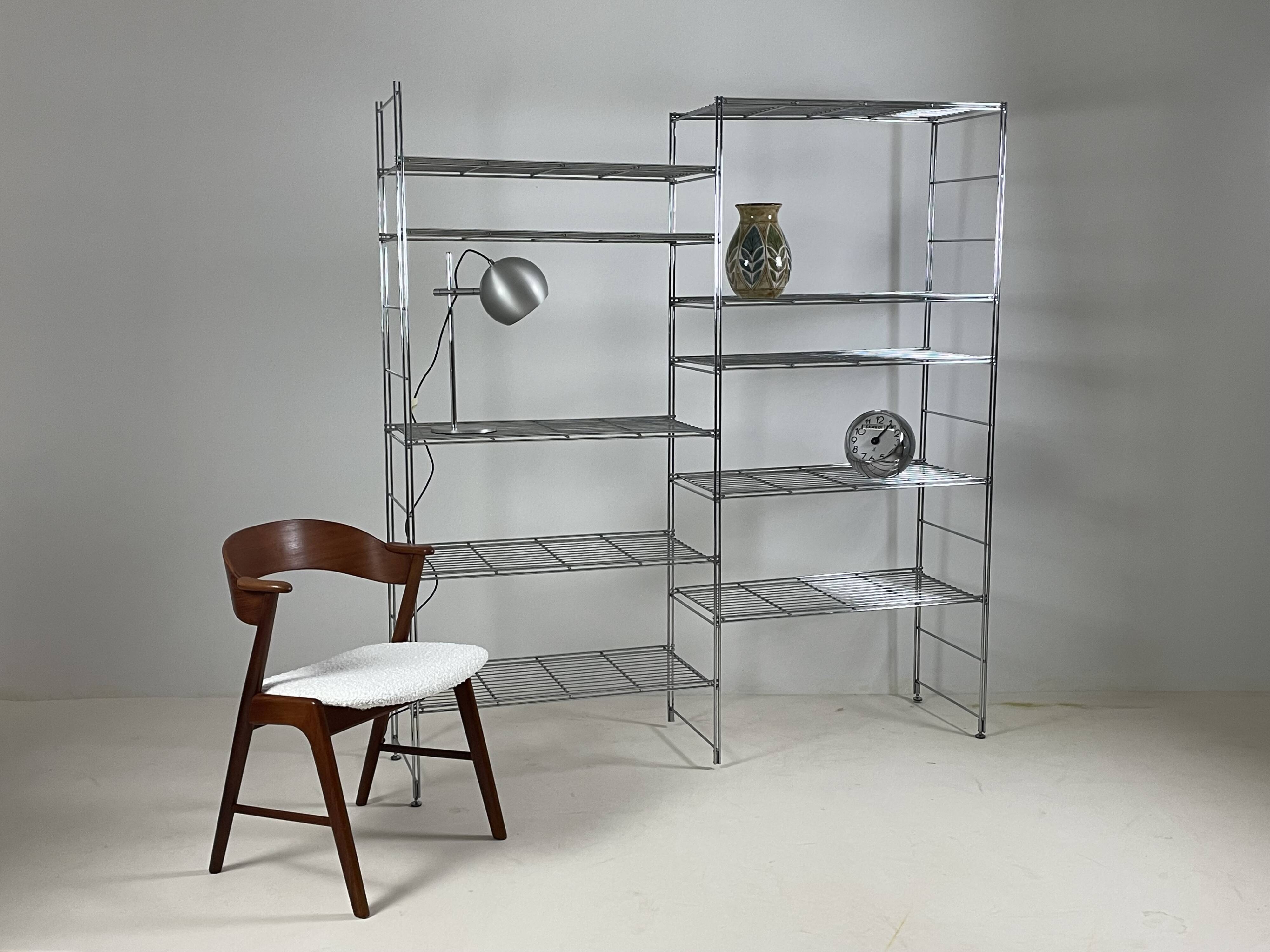 Modular metal shelving unit by Niels Gammelgaard, 1980s