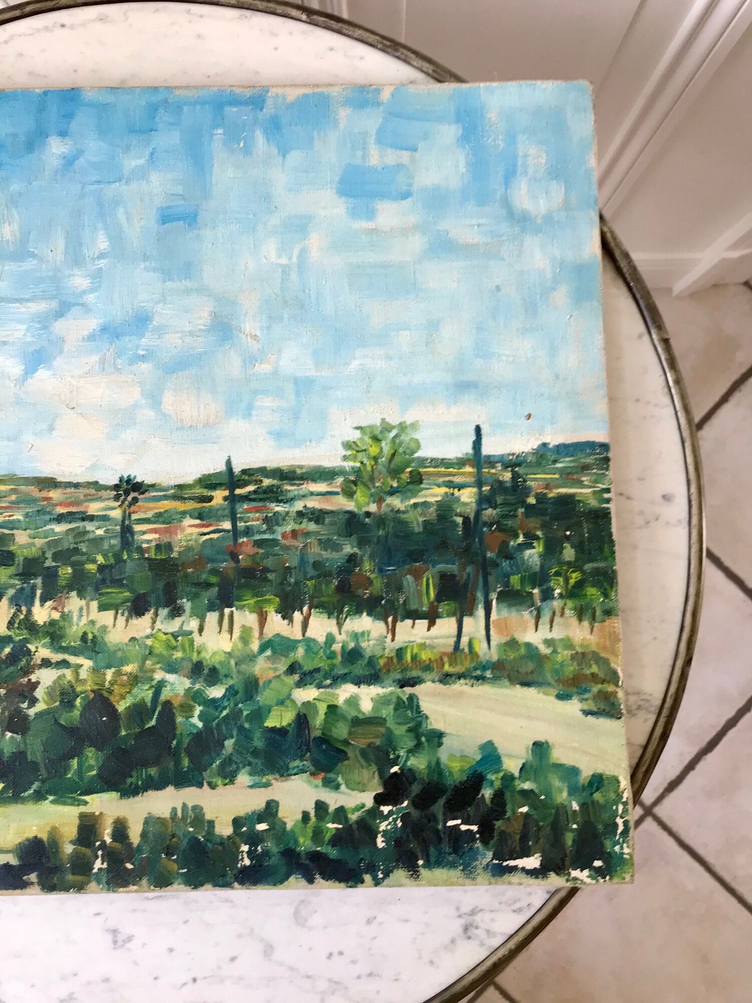 painting / oil on canvas landscape ancient countryside twentieth century