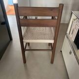 Walnut woven chair