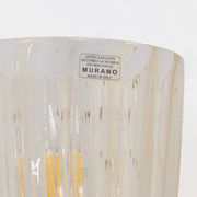 Pair of Italian Murano Glass Wall Sconces with Gold Dust Inclusions and Bra