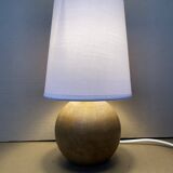 Old blond wood table lamp