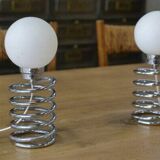 Pair of designer lamps, Spring model, by Ingo Maurer, 20th century