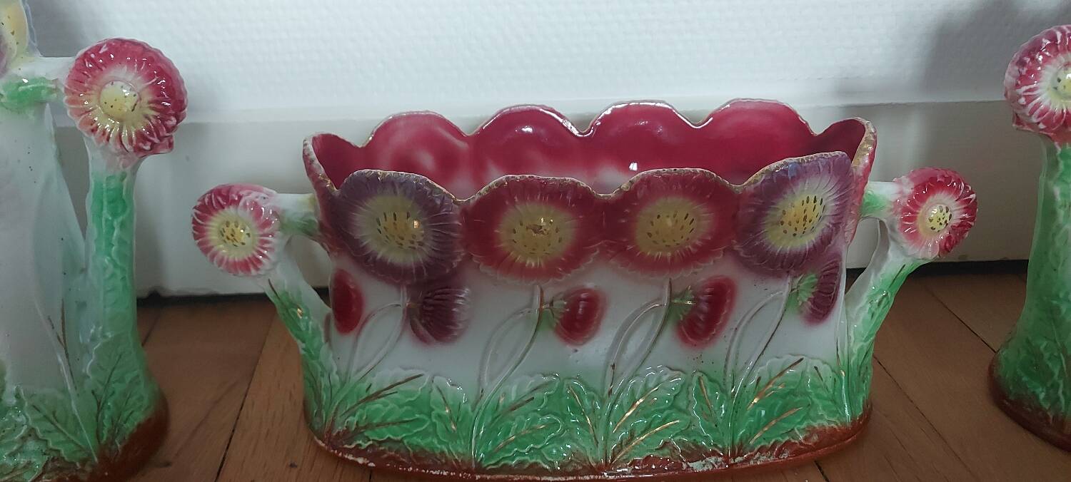 Flower slip fireplace set