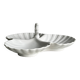 3-compartment white porcelain dish