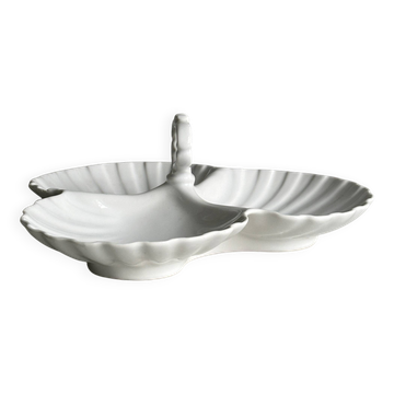 Plat 3 compartiments en porcelaine blanche
