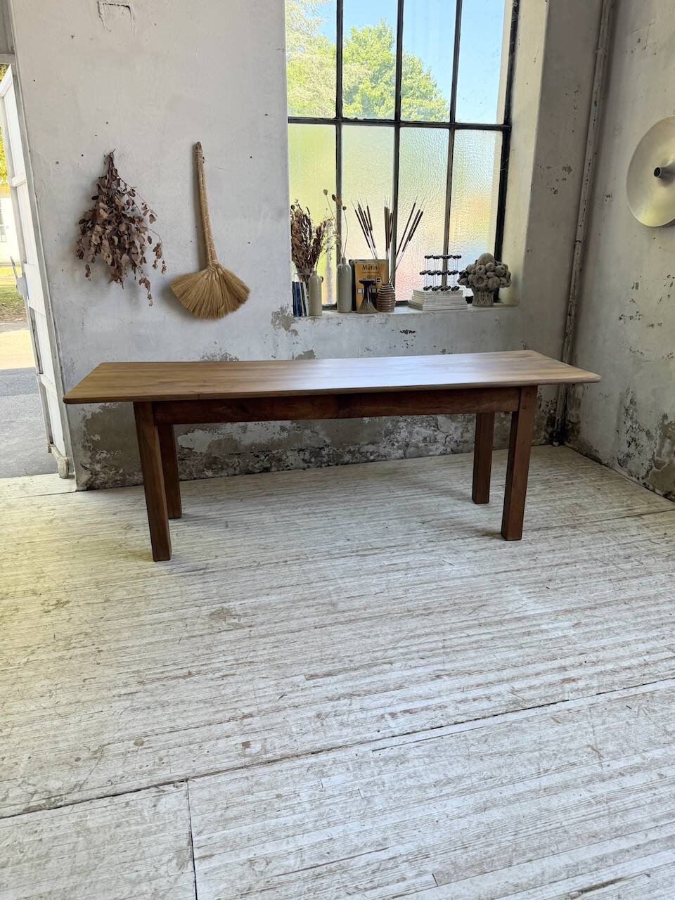 Walnut farmhouse table 2.10m from the 50s