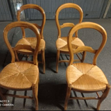 4 straw cherry chairs