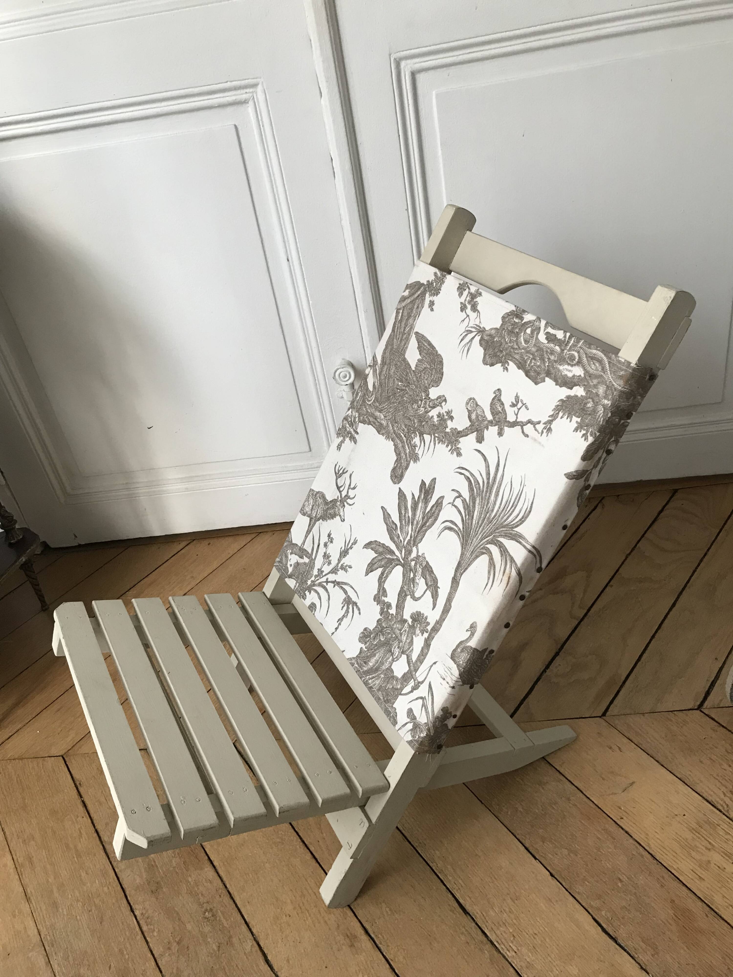 chaise pliante en bois vintage