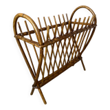 Rattan wicker magazine rack