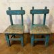 Old pair of small children's school chairs