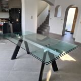 Roche Bobois crystal glass Chronos extendable table 160 - 240 cm