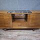Art Deco buffet in flame walnut veneer, French work from the 1930s.