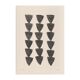 Collection of 4 abstract black paintings on paper signed Eawy.