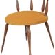 Fauteuil gondole couleur moutarde dans le style de Helmut