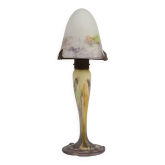 Lampe pâte de verre art deco signée Muller