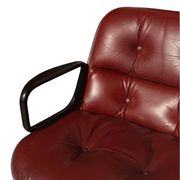 Fauteuil Executive Charles Pollock pour Knoll, cuir bordeaux
