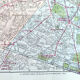 Vintage map 1970 Paris and its neighborhoods