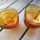 Coupelles en verre ambré