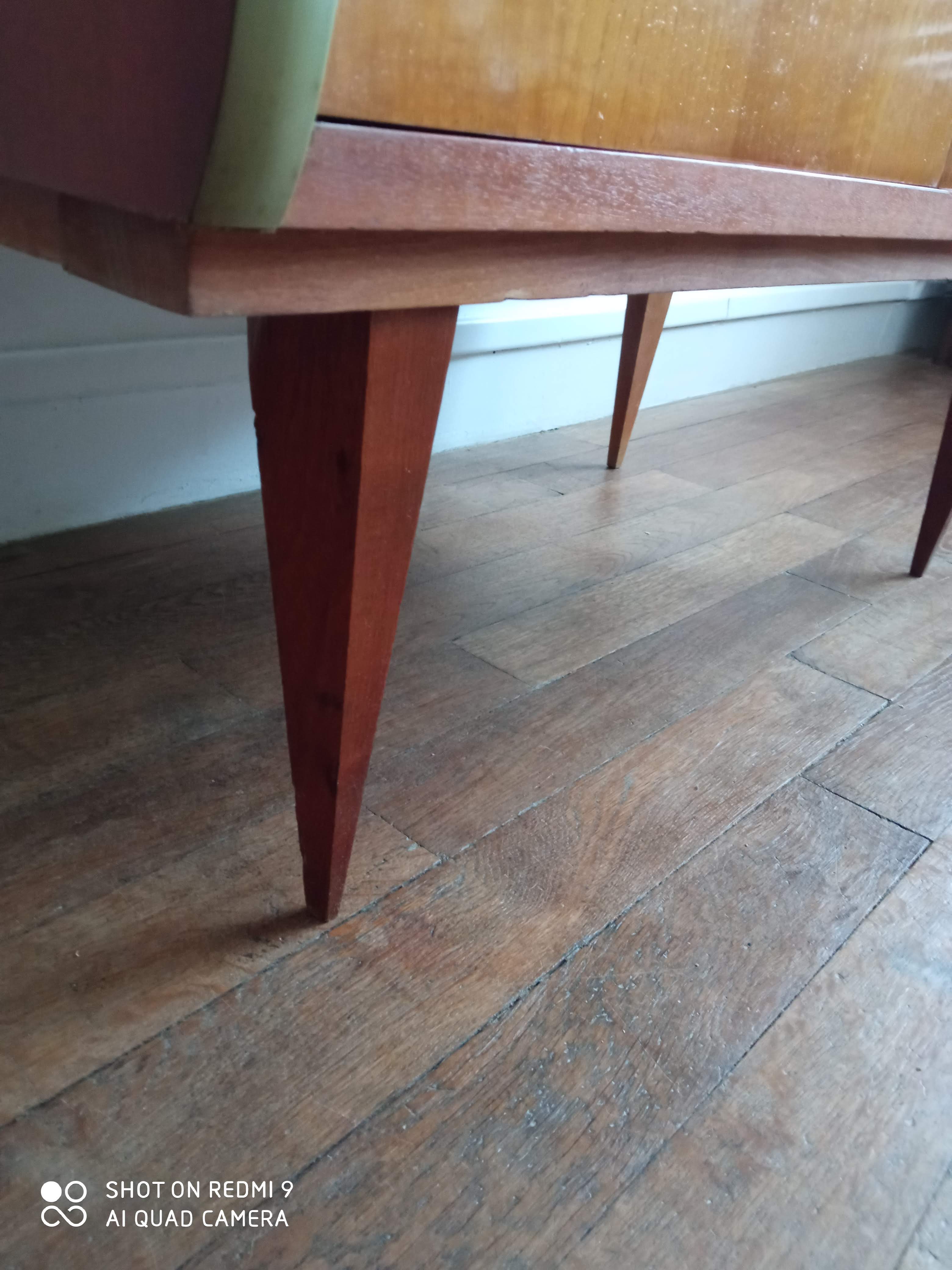 Vintage 1950s compas foot cabinet